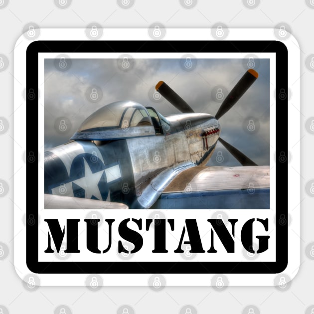 P51 Mustang Sticker by SteveHClark